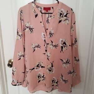 Jennifer Lopez Pink Floral Blouse